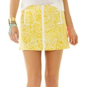 Lilly Pulitzer Sunglow Yellow Skort size 8